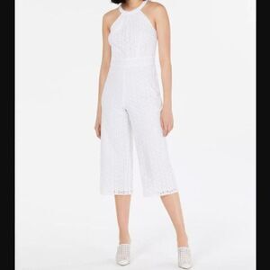 NWT MAISON JULES Sleeveless Eyelet Cropped Jumpsuit 2/XS $90